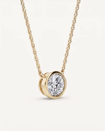 Bezel-Set Lab Diamond Solitaire Necklace (0.50 ct.)