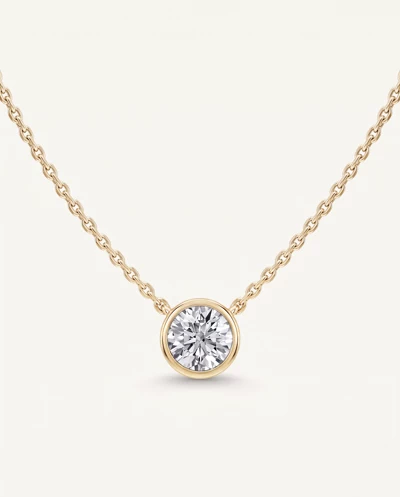 Bezel-Set Lab Diamond Solitaire Necklace (0.50 ct.)