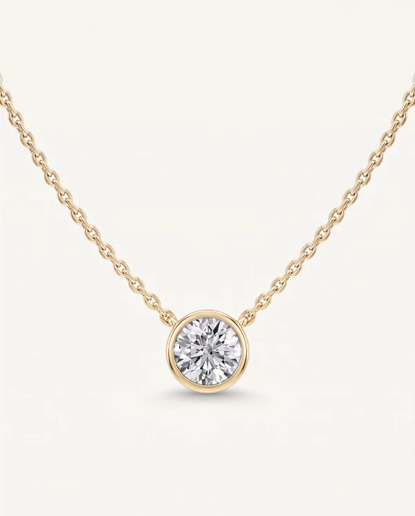 Diamond Necklaces Bezel-Set Lab Diamond Solitaire (0.50 ct.)