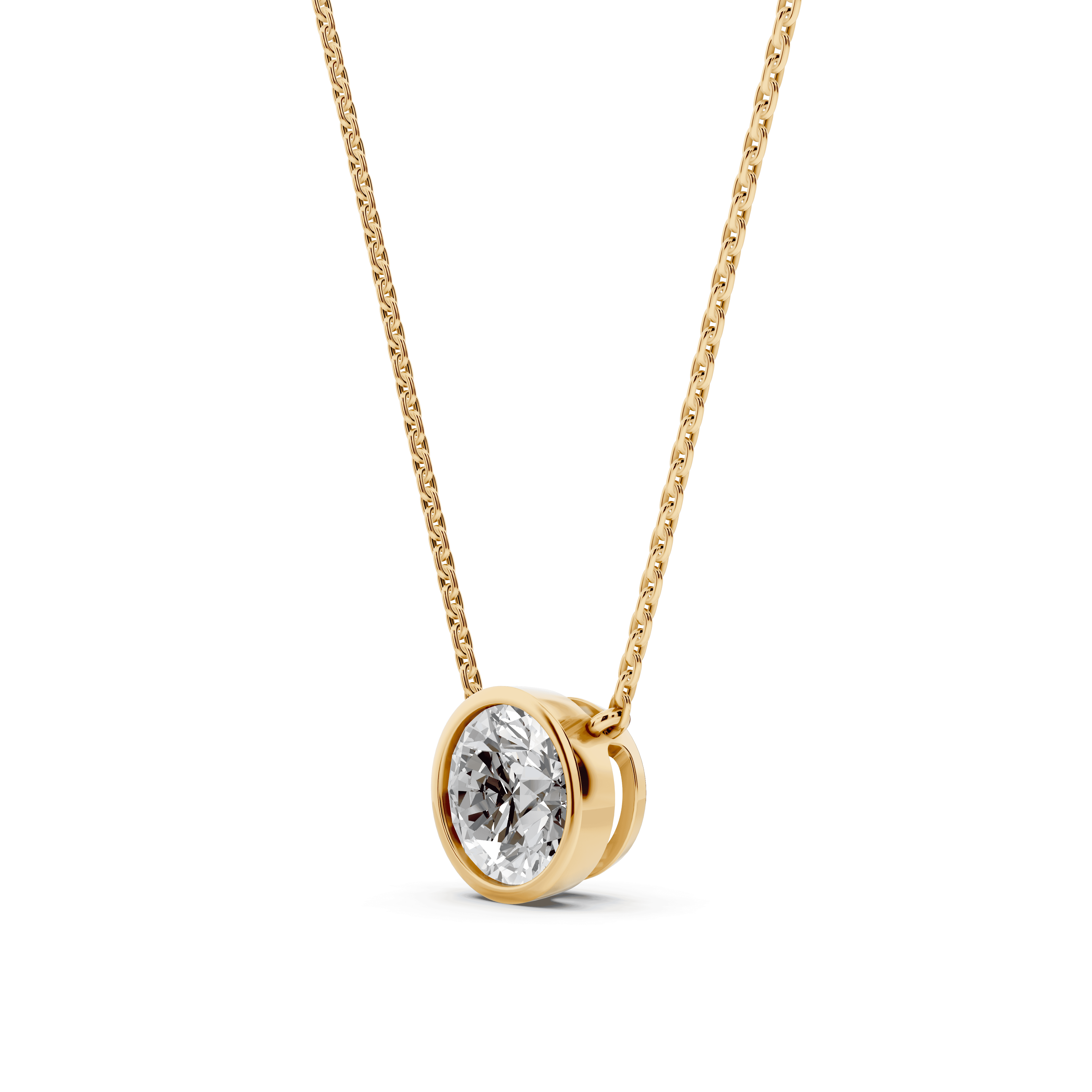 Bezel-Set Lab Diamond Solitaire Necklace (1.00 ct.)