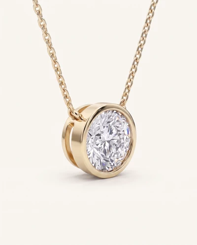 Bezel-Set Lab Diamond Solitaire Necklace (1.00 ct.)