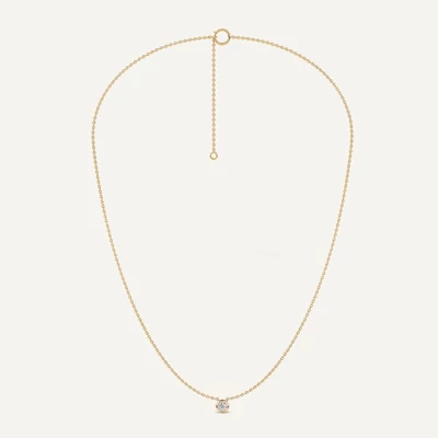 Bezel-Set Lab Diamond Solitaire Necklace (1.00 ct.)