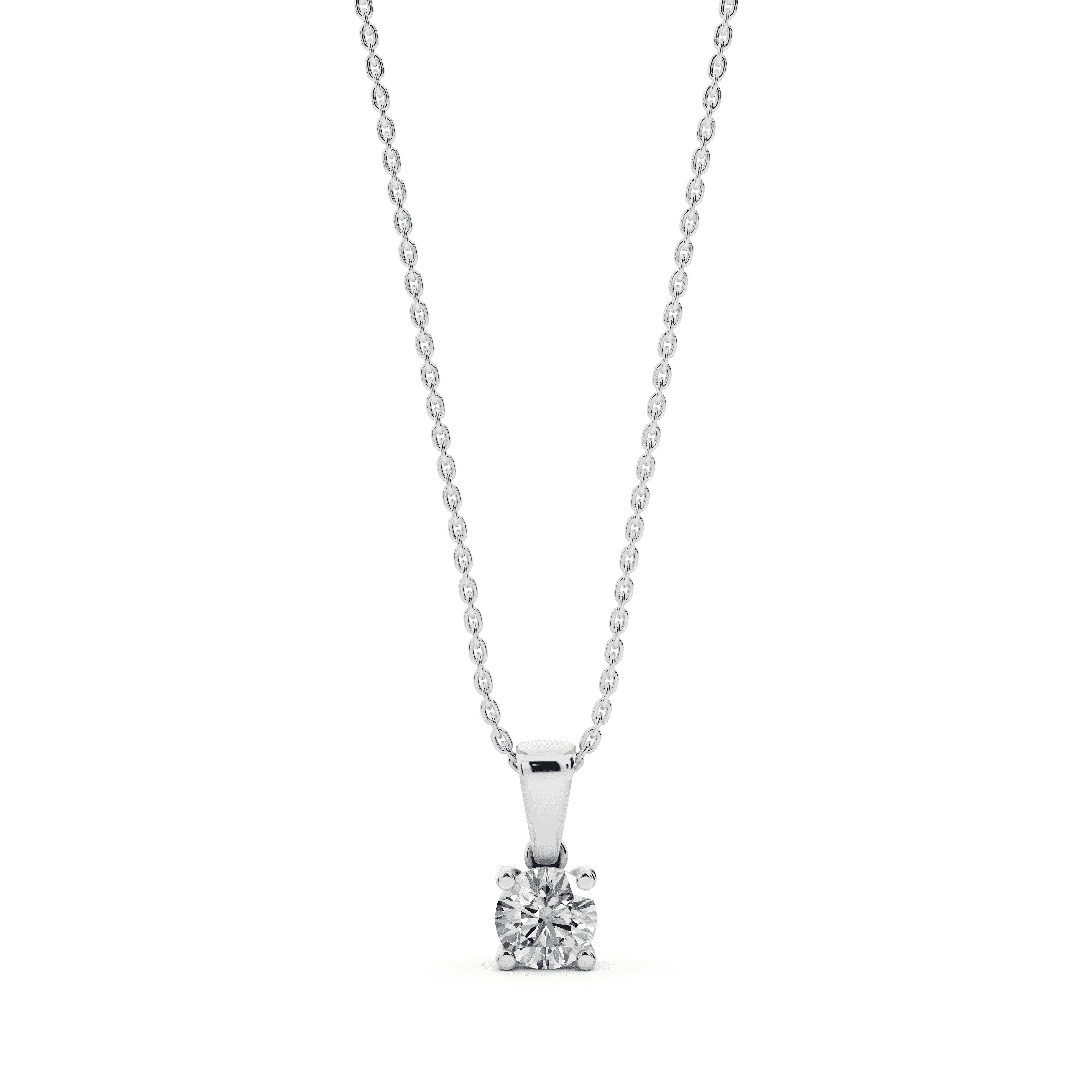 Solitaire Lab Diamond Pendant Necklace (0.50 ct.)