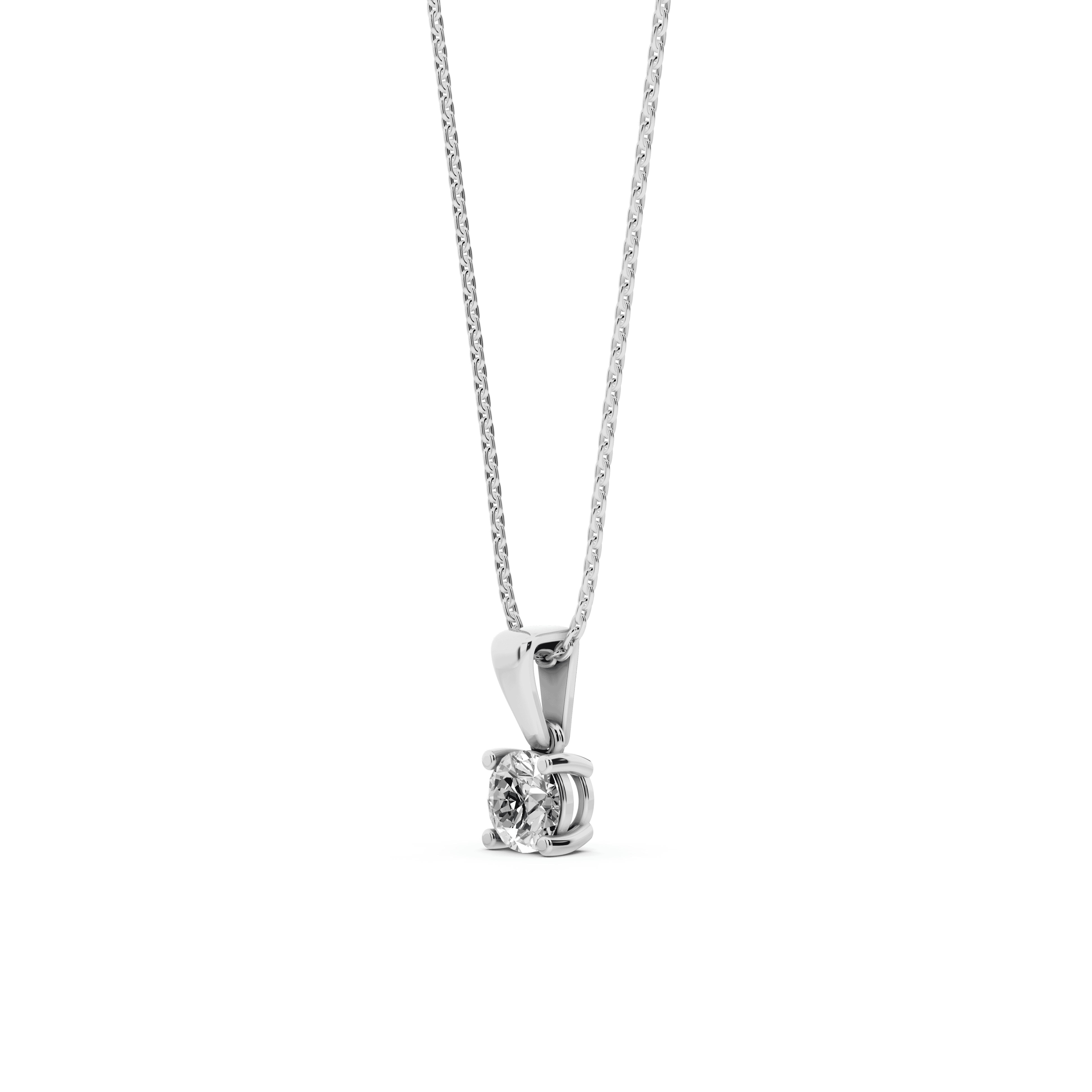 Solitaire Lab Diamond Pendant Necklace (0.50 ct.)