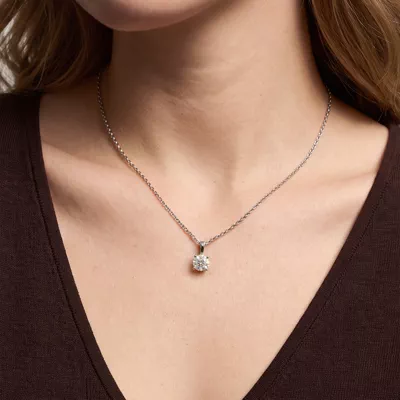 Solitaire Lab Diamond Pendant Necklace (2 ct.)