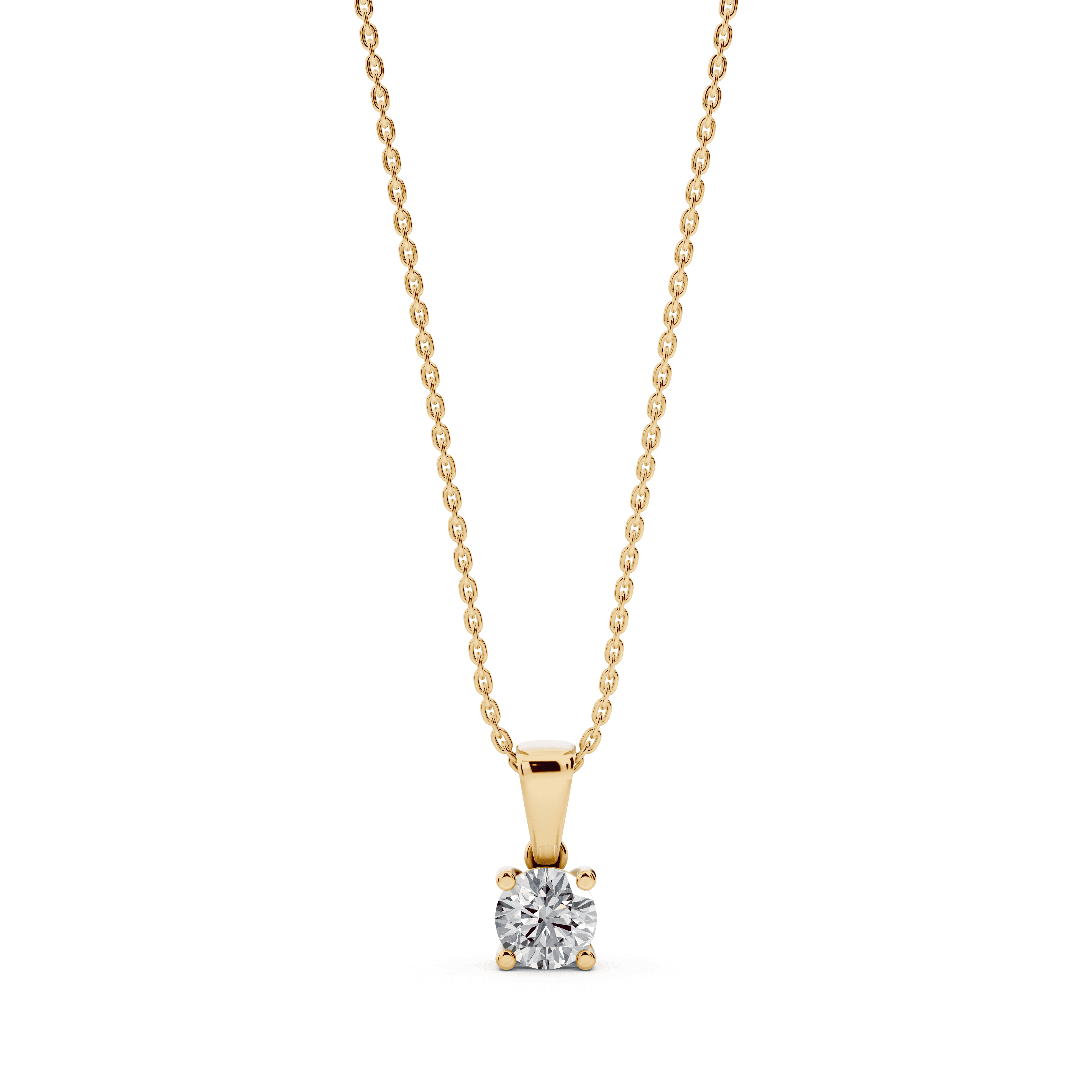 Solitaire Lab Diamond Pendant Necklace (0.50 ct.)