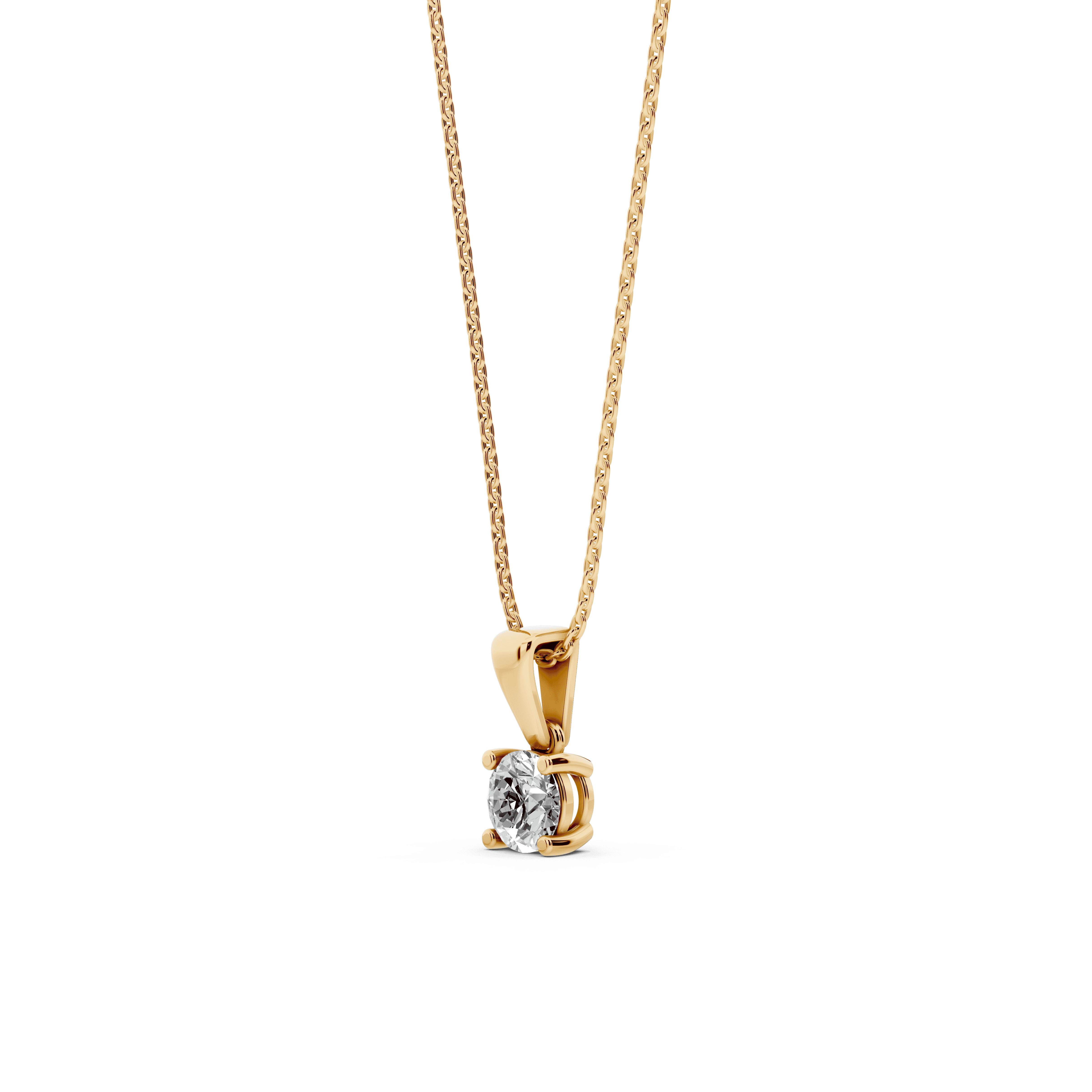 Solitaire Lab Diamond Pendant Necklace (0.50 ct.)