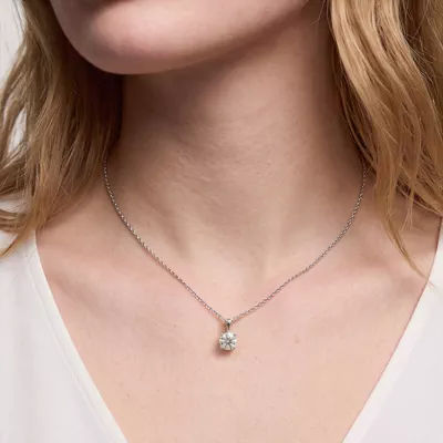 Solitaire Lab Diamond Pendant Necklace (1 ct.)