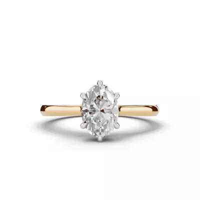 Tradition Cathedral Solitaire 1.00 ct. Oval Lab Engagement Ring (1.8mm)