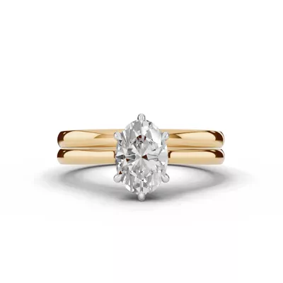 Tradition Cathedral Solitaire 1.00 ct. Oval Lab Engagement Ring (1.8mm)