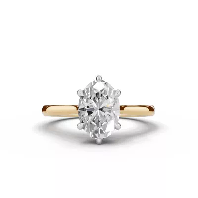 Tradition Cathedral Solitaire 1.50 ct. Oval Lab Engagement Ring (1.8mm)