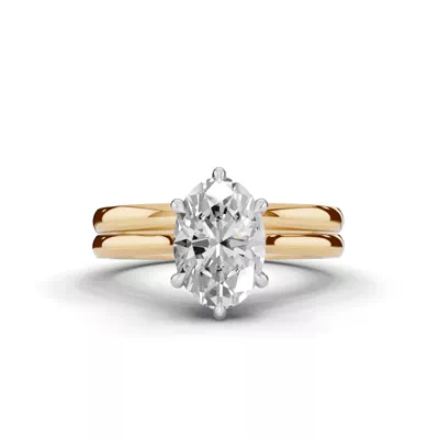 Tradition Cathedral Solitaire 1.50 ct. Oval Lab Engagement Ring (1.8mm)