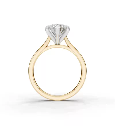Tradition Cathedral Solitaire 3.00 ct. Oval Lab Engagement Ring (1.8mm)