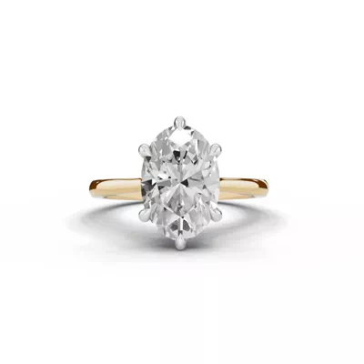 Tradition Cathedral Solitaire 3.00 ct. Oval Lab Engagement Ring (1.8mm)