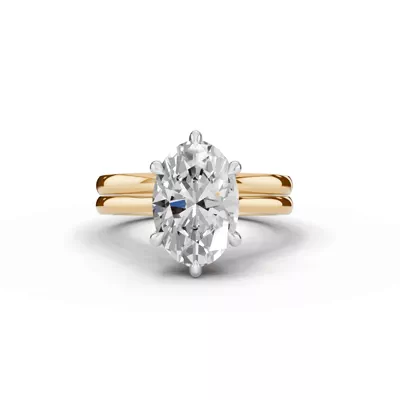 Tradition Cathedral Solitaire 3.00 ct. Oval Lab Engagement Ring (1.8mm)