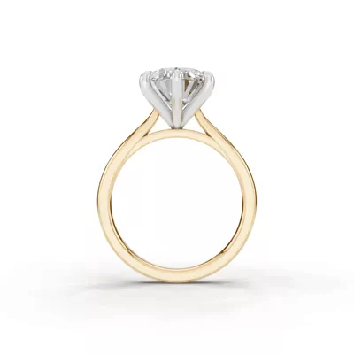 Tradition Cathedral Solitaire 4.00 ct. Oval Lab Engagement Ring (1.8mm)