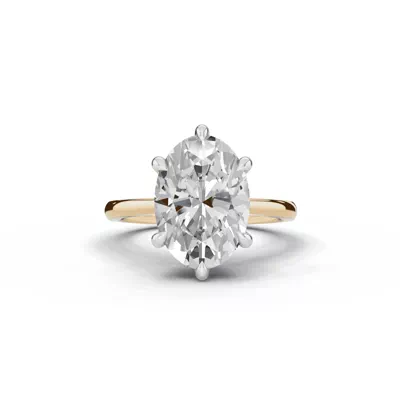 Tradition Cathedral Solitaire 4.00 ct. Oval Lab Engagement Ring (1.8mm)