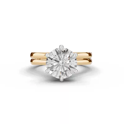 Tradition Cathedral Solitaire 3.00 ct. Round Lab Engagement Ring (1.8mm)