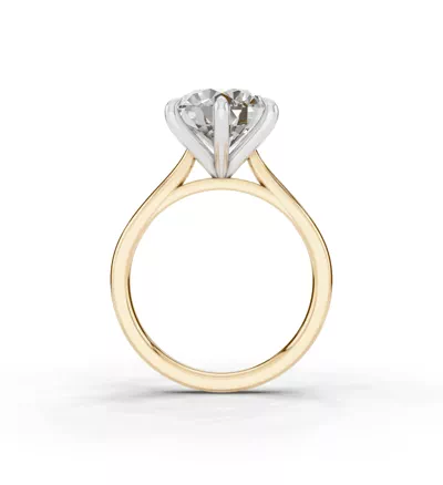Tradition Cathedral Solitaire 4.00 ct. Round Lab Engagement Ring (1.8mm)