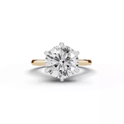 Tradition Cathedral Solitaire 4.00 ct. Round Lab Engagement Ring (1.8mm)