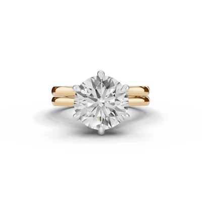 Tradition Cathedral Solitaire 4.00 ct. Round Lab Engagement Ring (1.8mm)