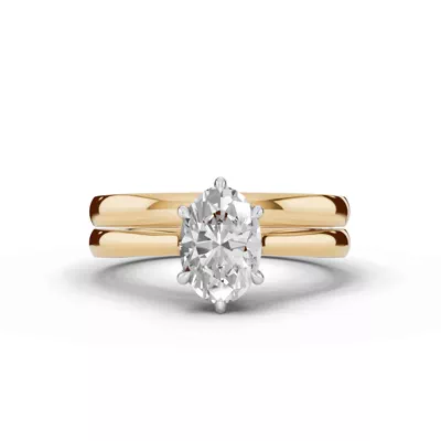 Tradition Cathedral Solitaire 1.00 ct. Oval Lab Engagement Ring (2.2mm)