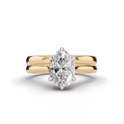 Tradition Cathedral Solitaire 1.50 ct. Oval Lab Engagement Ring (2.2mm)
