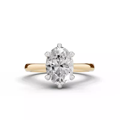 Tradition Cathedral Solitaire 2.00 ct. Oval Lab Engagement Ring (2.2mm)