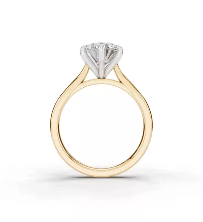 Tradition Cathedral Solitaire 3.00 ct. Oval Lab Engagement Ring (2.2mm)