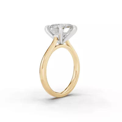 Tradition Cathedral Solitaire 4.00 ct. Oval Lab Engagement Ring (2.2mm)