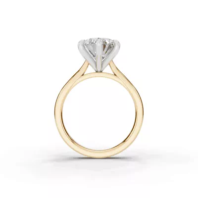 Tradition Cathedral Solitaire 4.00 ct. Oval Lab Engagement Ring (2.2mm)