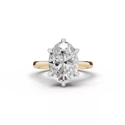Tradition Cathedral Solitaire 4.00 ct. Oval Lab Engagement Ring (2.2mm)