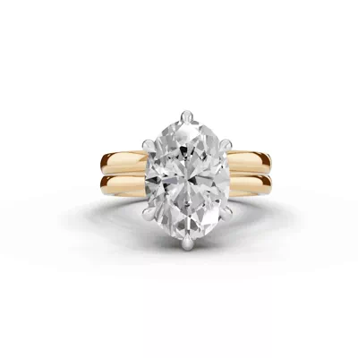 Tradition Cathedral Solitaire 4.00 ct. Oval Lab Engagement Ring (2.2mm)