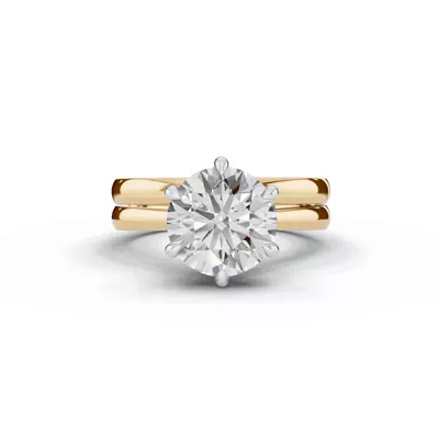 Tradition Cathedral Solitaire 3.00 ct. Round Lab Engagement Ring (2.2mm)