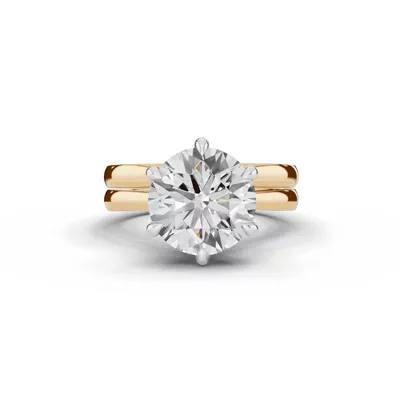 Tradition Cathedral Solitaire 4.00 ct. Round Lab Engagement Ring (2.2mm)