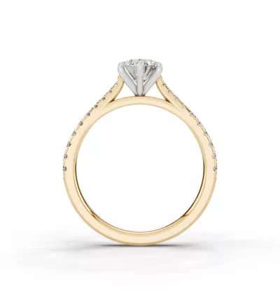 Tradition Cathedral Pavé 1.00 ct. Oval Lab Engagement Ring (1.8mm)
