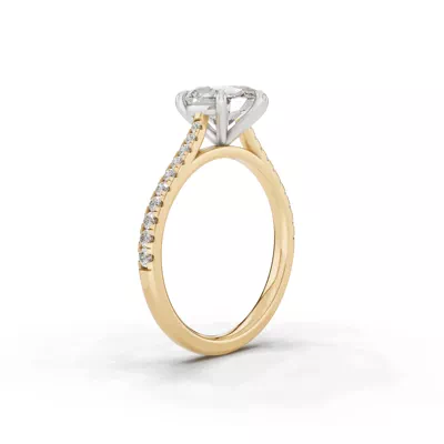 Tradition Cathedral Pavé 1.50 ct. Oval Lab Engagement Ring (1.8mm)