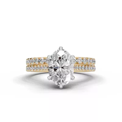 Tradition Cathedral Pavé 1.50 ct. Oval Lab Engagement Ring (1.8mm)
