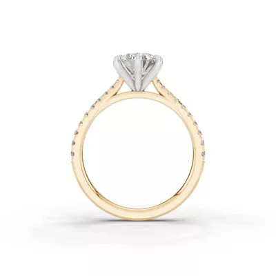 Tradition Cathedral Pavé 2.00 ct. Oval Lab Engagement Ring (1.8mm)