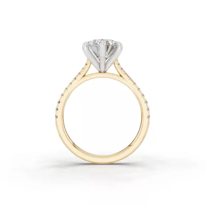 Tradition Cathedral Pavé 3.00 ct. Oval Lab Engagement Ring (1.8mm)