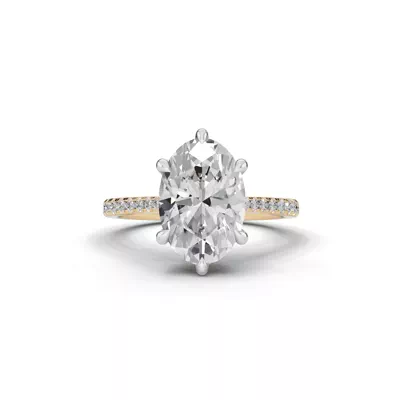 Tradition Cathedral Pavé 3.00 ct. Oval Lab Engagement Ring (1.8mm)