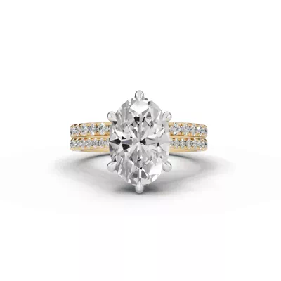 Tradition Cathedral Pavé 3.00 ct. Oval Lab Engagement Ring (1.8mm)