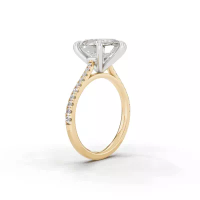 Tradition Cathedral Pavé 4.00 ct. Oval Lab Engagement Ring (1.8mm)