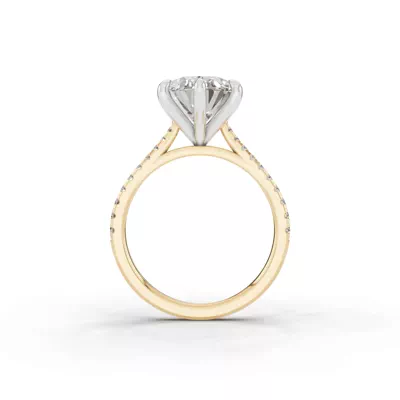 Tradition Cathedral Pavé 4.00 ct. Oval Lab Engagement Ring (1.8mm)