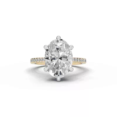 Tradition Cathedral Pavé 4.00 ct. Oval Lab Engagement Ring (1.8mm)
