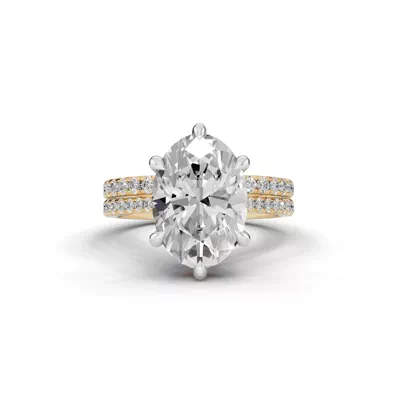 Tradition Cathedral Pavé 4.00 ct. Oval Lab Engagement Ring (1.8mm)