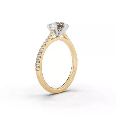 Tradition Cathedral Pavé 1.00 ct. Round Lab Engagement Ring (1.8mm)