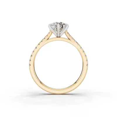 Tradition Cathedral Pavé 1.00 ct. Round Lab Engagement Ring (1.8mm)