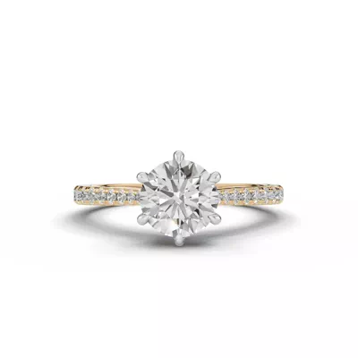 Tradition Cathedral Pavé 1.00 ct. Round Lab Engagement Ring (1.8mm)