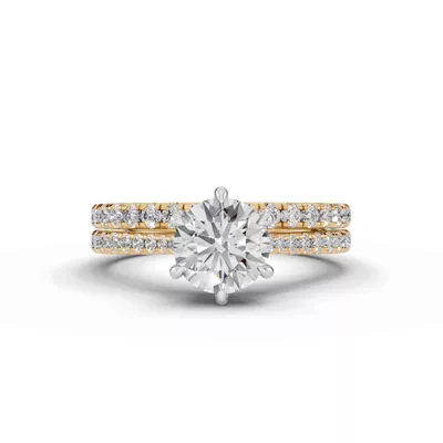Tradition Cathedral Pavé 1.00 ct. Round Lab Engagement Ring (1.8mm)